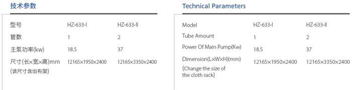 HZ-633高溫高壓染色機(jī)參數(shù)